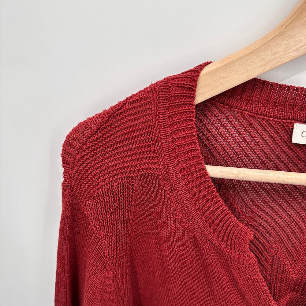Coldwater Creek Rust Red Button Down Cardigan // … - image 3